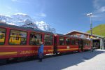 On change de train pour celui de la Jungfrau