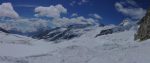 Vue en direction de Jungfraufirn. Il y a pas mal de cumulus, zut !