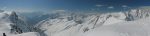 Vue panoramique sur les alpes italiennes, avec tout à droite le Grand Golliat.