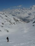 Environ 800m de descente dans cette combe, mais une neige moyenne.