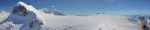 Du Breithorn, Gobba di Rollin et la station de ski à l'ascenseur du Petit Cervin